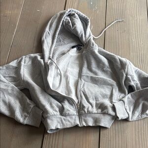 Forever 21 Gray Zip-Up Hoodie